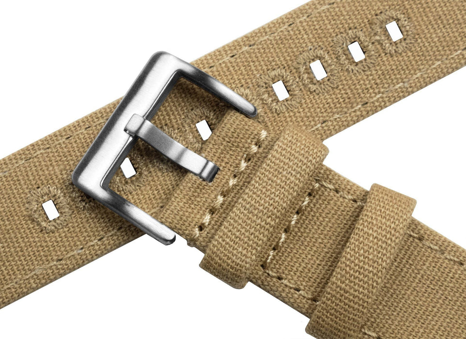 Apple Watch Khaki Canvas Watch Band by Barton Watch Bands