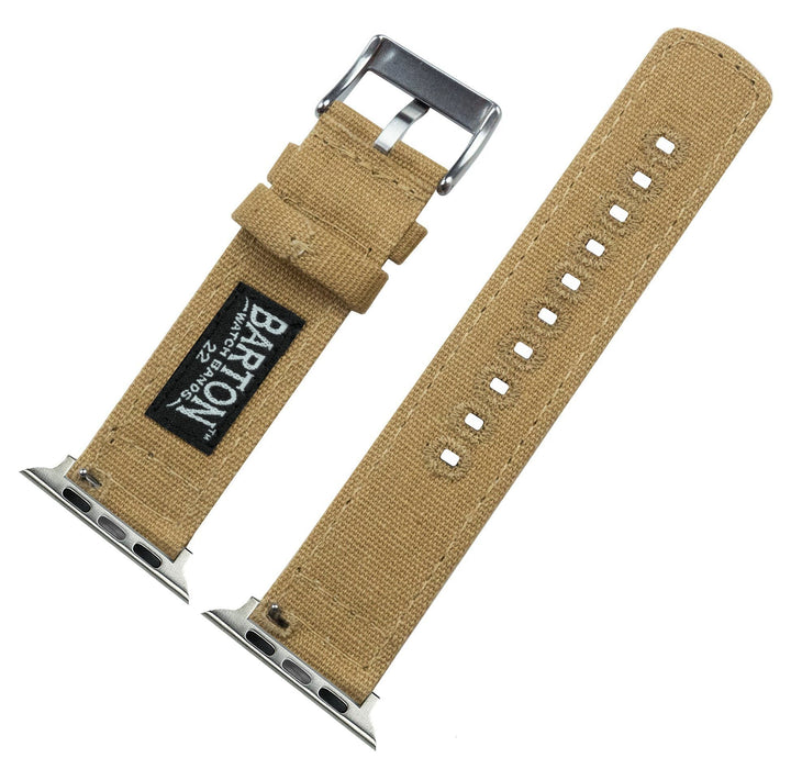 Apple Watch Khaki Canvas Watch Band by Barton Watch Bands