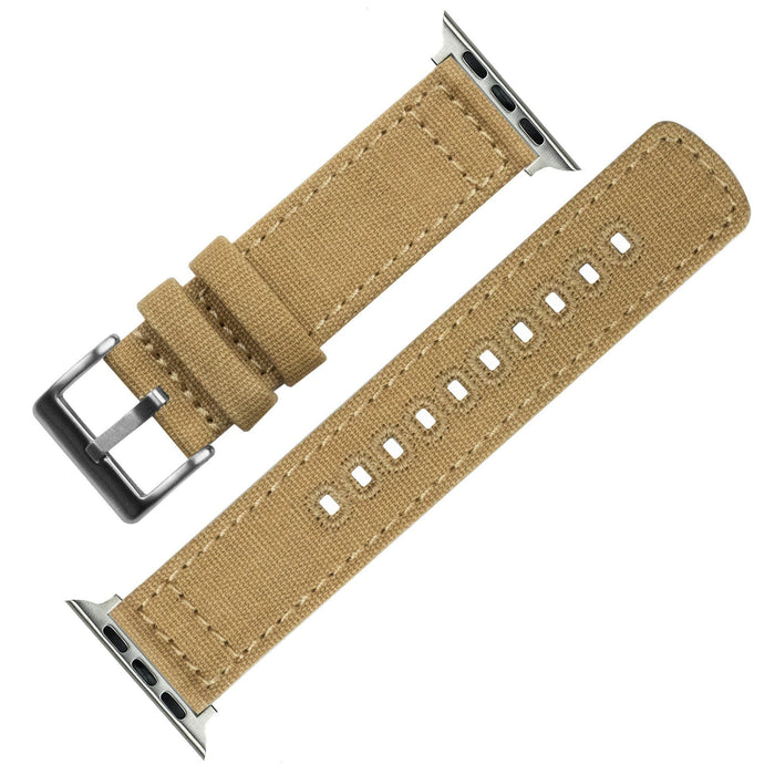 Apple Watch Khaki Canvas Watch Band by Barton Watch Bands