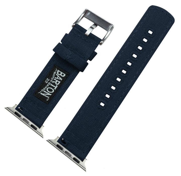 Apple Watch Canvas Navy Blue Watch Band by Barton Watch Bands