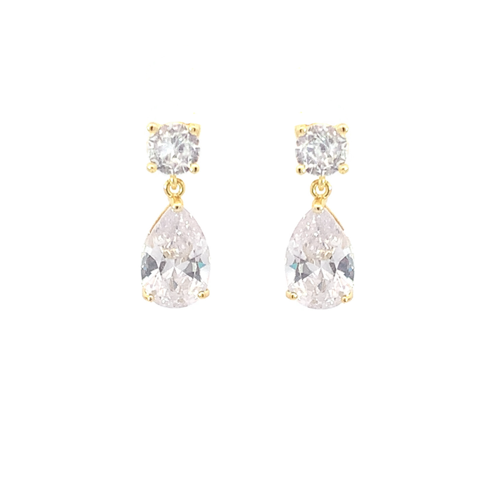 April Birthstone Pear Drop Earrings