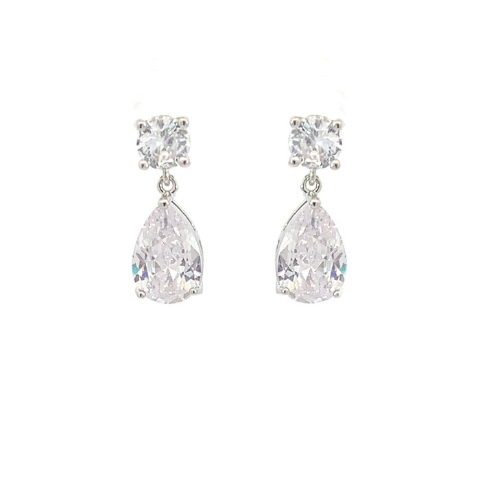 April Birthstone Pear Drop Earrings