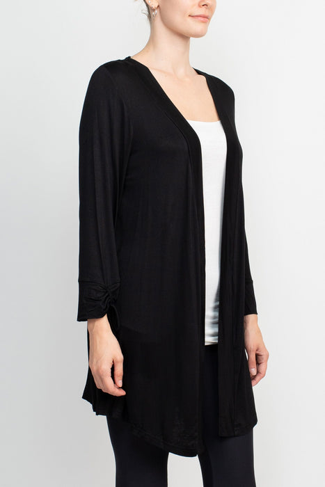 Open Front Long Sleeve Rayon Jacket