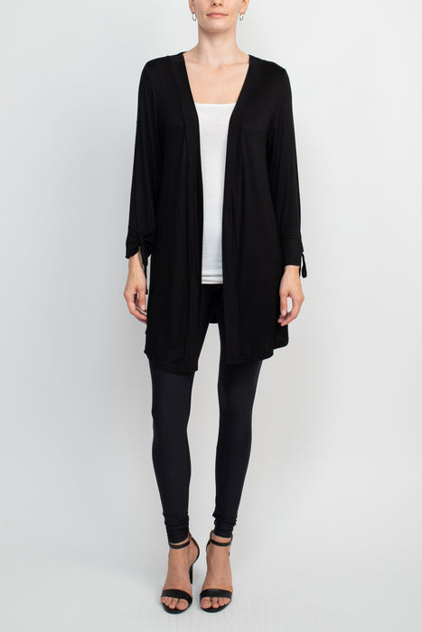 Open Front Long Sleeve Rayon Jacket