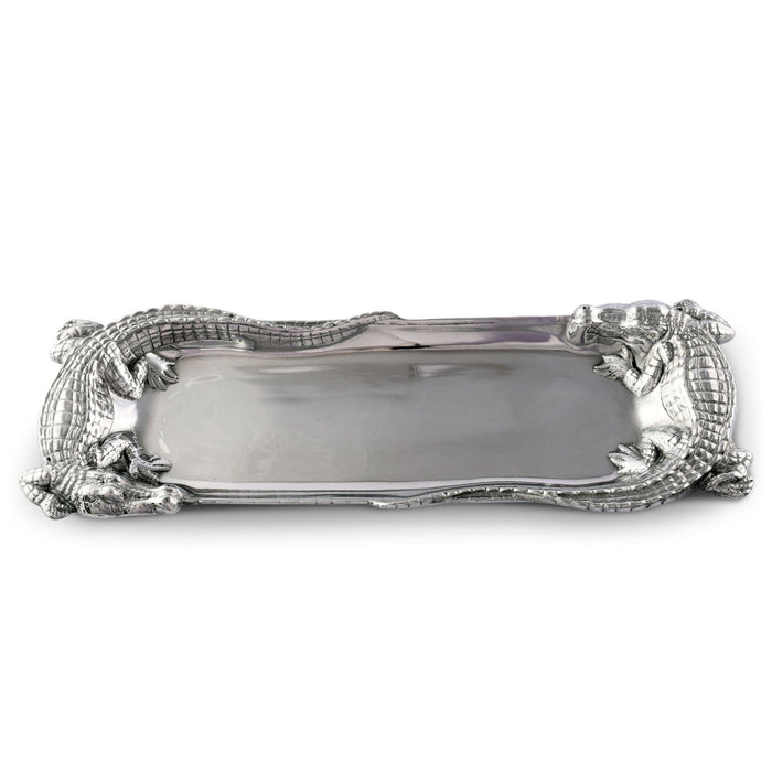 Alligator Figural Oblong Tray