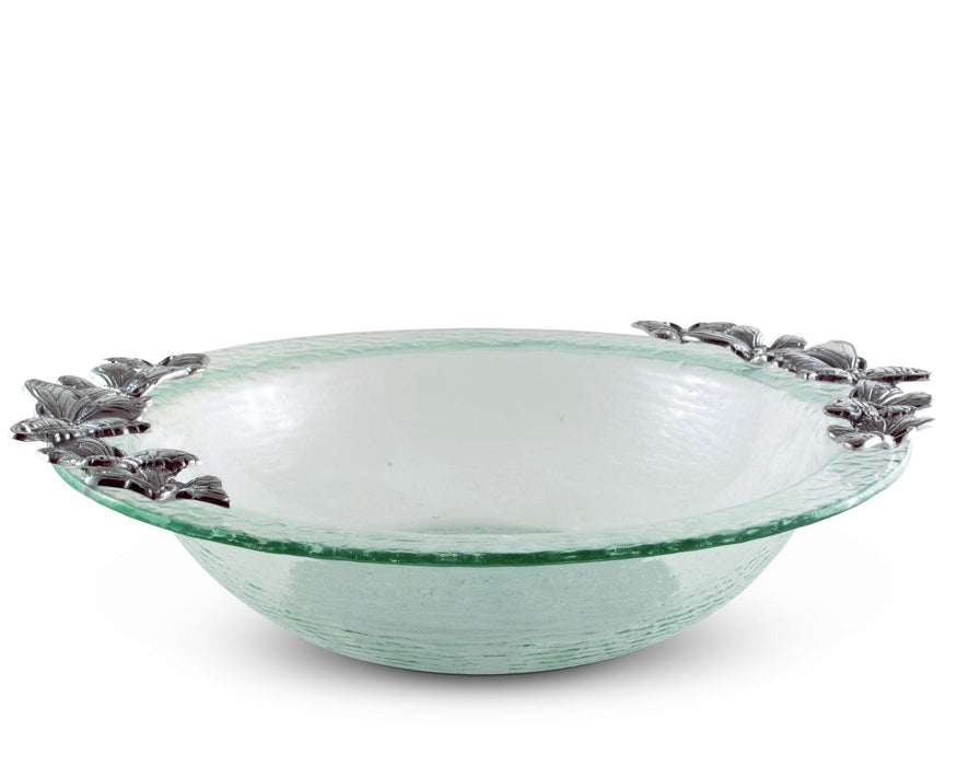 Butterfly Glass Salad Bowl