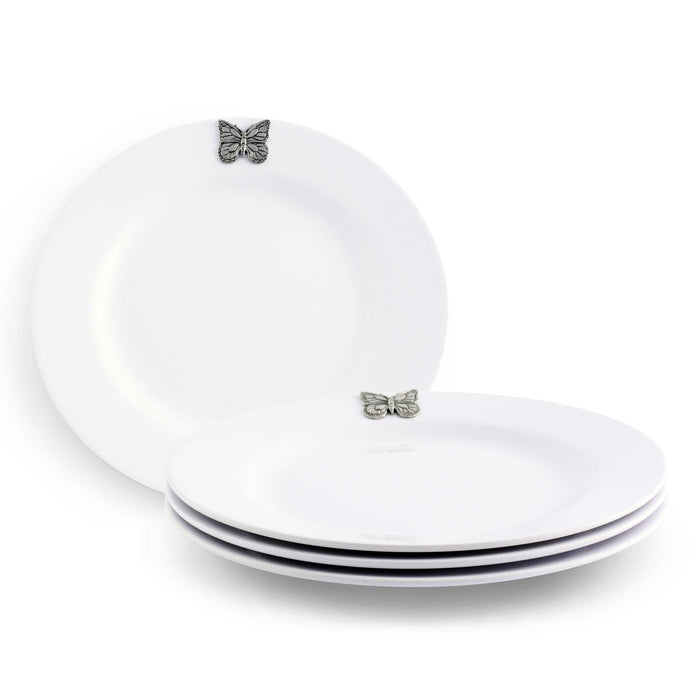 Butterfly Melamine Lunch Plates - Set of 4