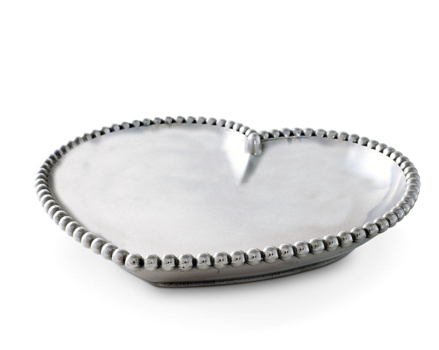 Engravable Beaded Heart Tray