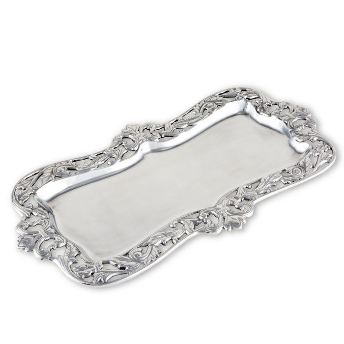 Fleur-De-Lis Acanthus Oblong Tray