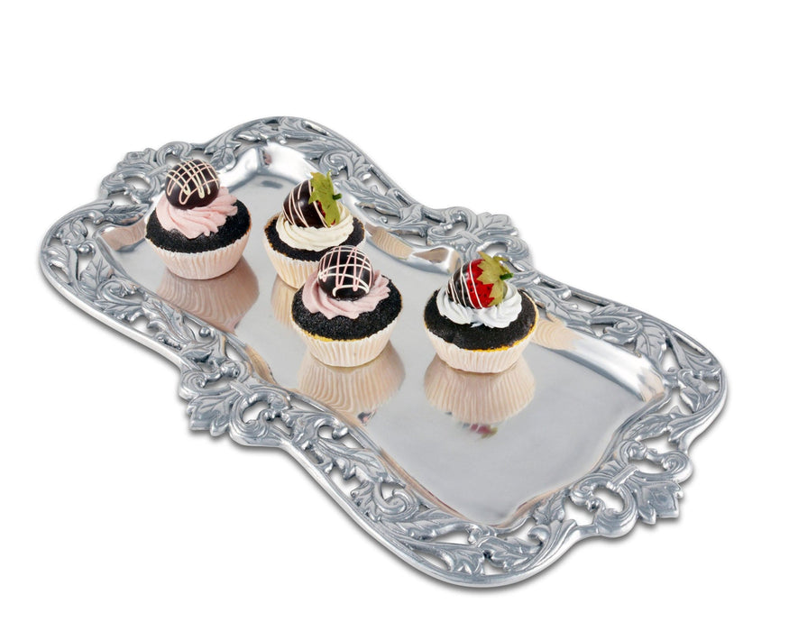 Fleur-De-Lis Acanthus Oblong Tray