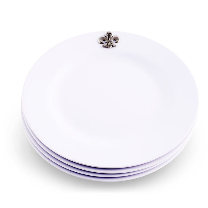 Fleur de lis Melamine Lunch Plates - Set of 4