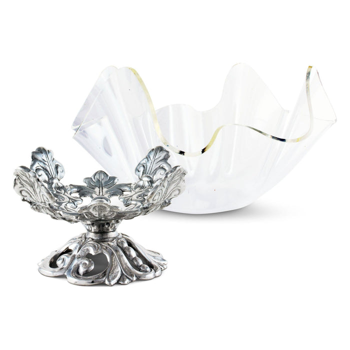 Fleur-De-Lis Stand Acrylic Bowl 11