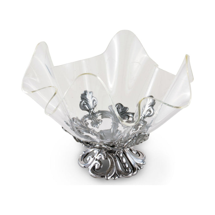 Fleur-De-Lis Stand Acrylic Bowl 11