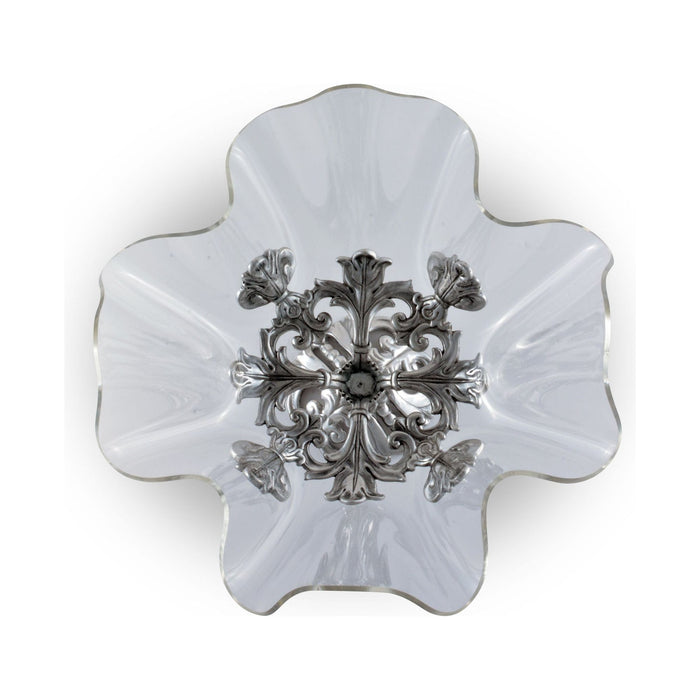 Fleur-De-Lis Stand Acrylic Bowl 11