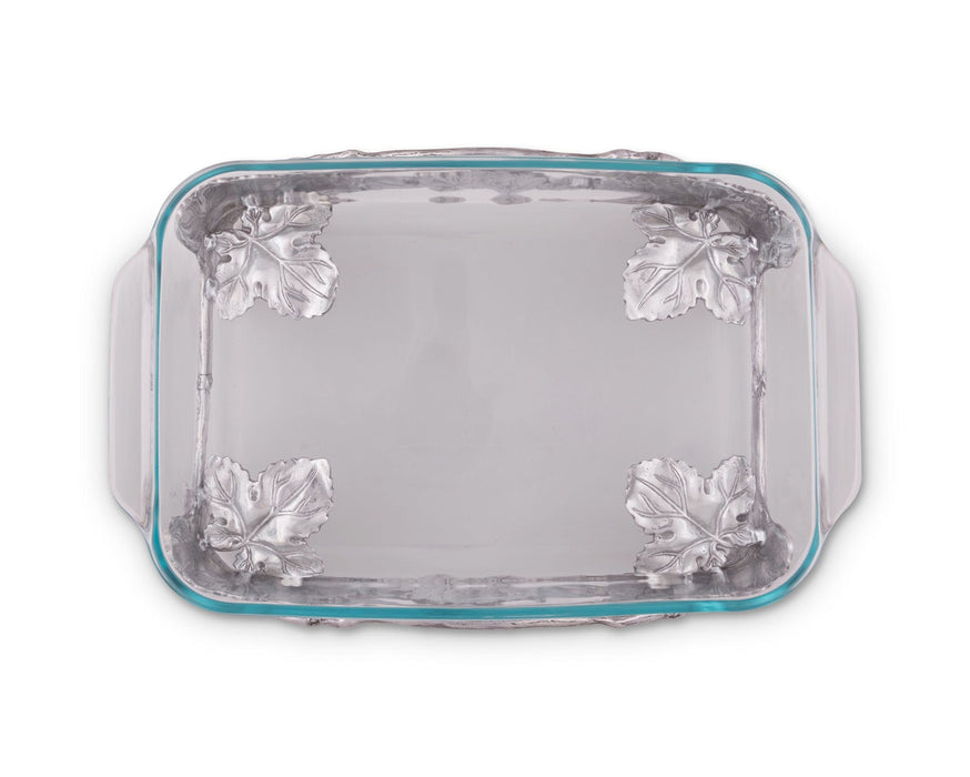 Elevated 3qt Grape Glass Baking Dish Holder