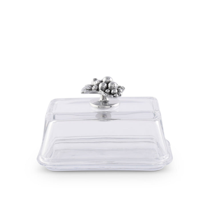 Glass Butter Dish - Grape