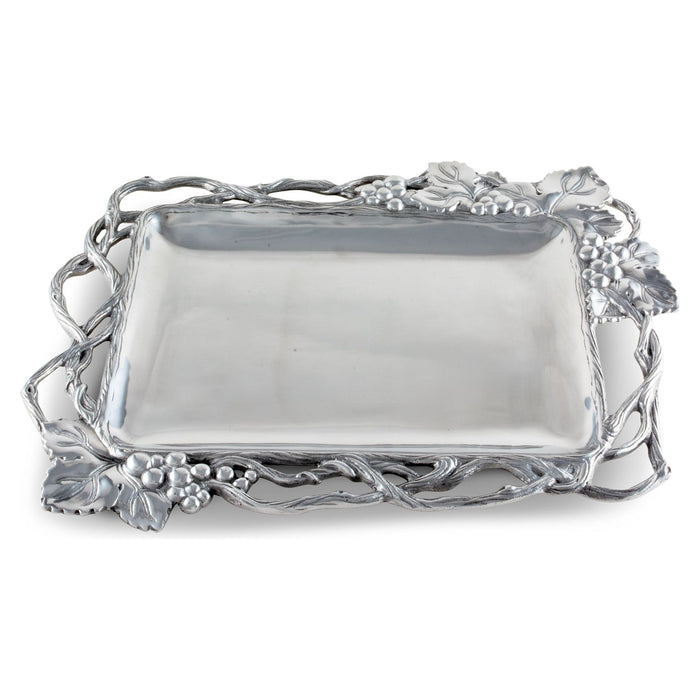 Grape Open Vine Rectangle Tray