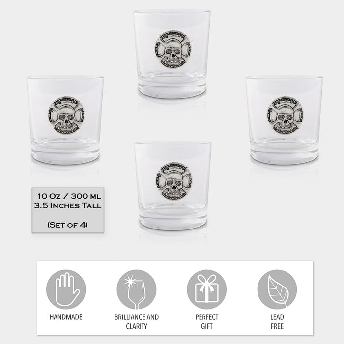 Skull Bar Glasses Set of 4