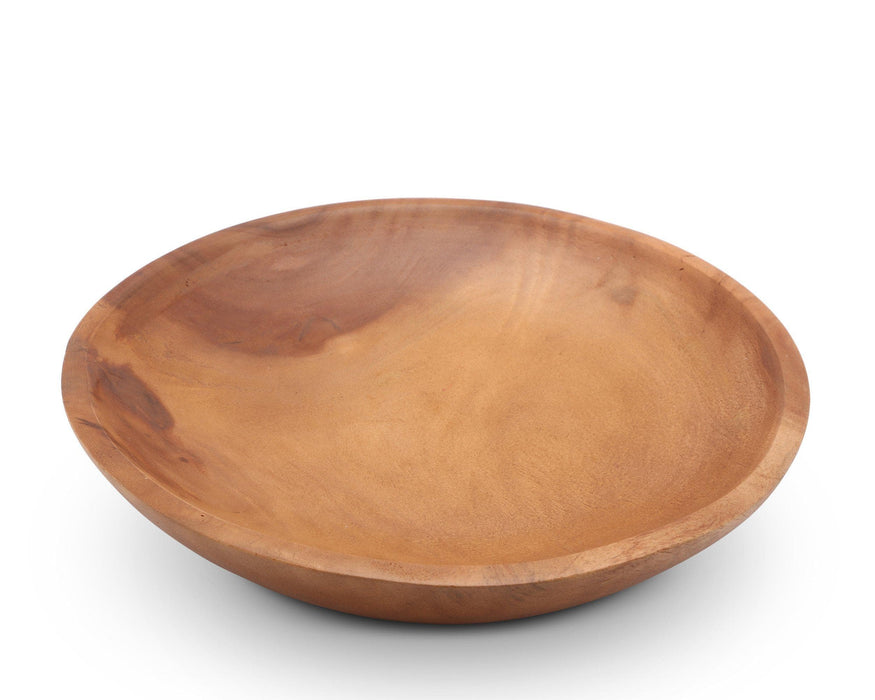 Round Acacia Wood Salad Bowl