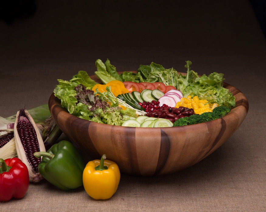 Wooden Acacia Salad Bowl Large