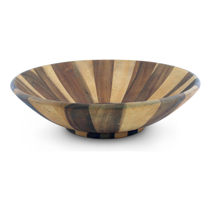 Wok Style Wooden Acacia Salad Bowl Extra Large