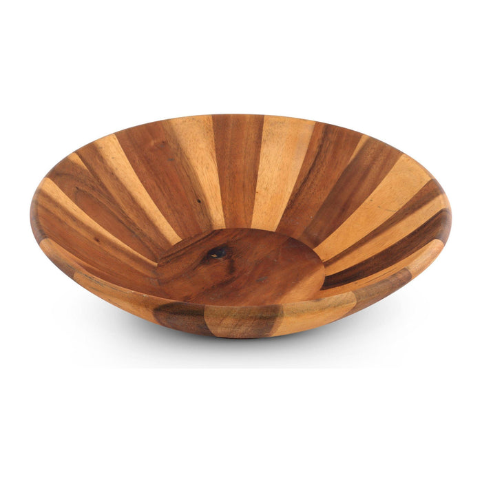 Wok Style Wooden Acacia Salad Bowl Extra Large