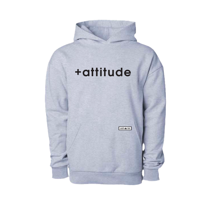 +attitude Hoodie in Chill Grey