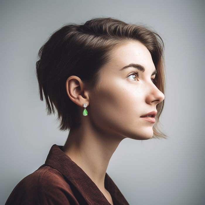 August Birthstone Pear Drop Earrings