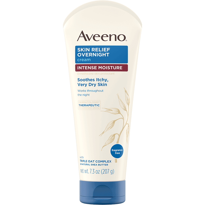 Aveeno Active Naturals Skin Relief Overnight Cream, Intense Moisture, 7.3 fl oz