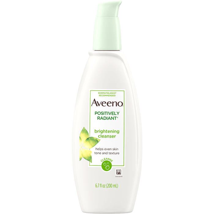 Aveeno Positively Radiant Cleanser Pump Cleansers 6.7 Oz
