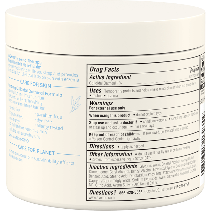 Aveeno Aveeno Eczema Therapy Nighttime Itch Relief Balm Fragrance-free 11 oz Eczema Therapy Balm Beige