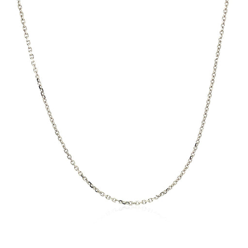 Bids.com 14k White Gold Diamond Cut Cable Link Chain 1.1mm Necklaces
