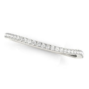 Bids.com 14k White Gold Slim Curved Diamond Wedding Ring (1/10 cttw) Rings