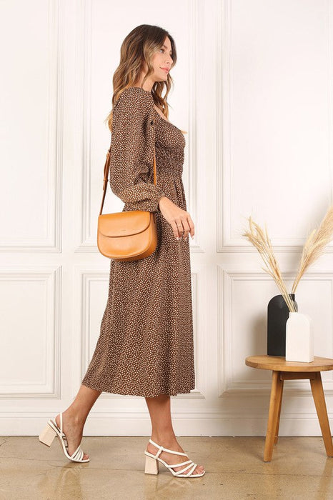 Lilou Square Neck Vintage Puff Dress