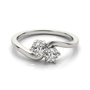Bids.com Solitaire Two Stone Diamond Ring in 14k White Gold (1/2 cttw) Rings