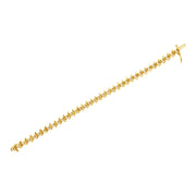 Bids.com 10KT Yellow Gold Plated .925 Sterling Silver 1 cttw Prong-Set Diamond Link Bracelet (J-K, I1-I2) - 7.5" Bracelets