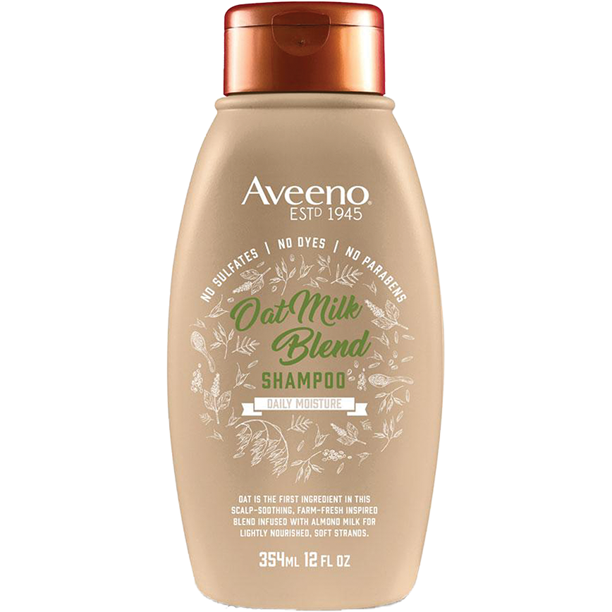 Aveeno Scalp Soothing Oat Milk Blend Daily Moisture Shampoo 12 fl oz product package