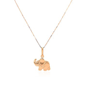 Bids.com Elephant Pendant in 10k Rose Gold Pendants