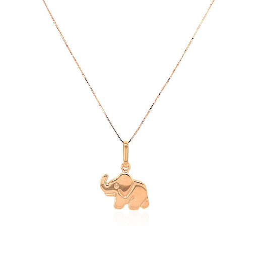 Bids.com Elephant Pendant in 10k Rose Gold Pendants