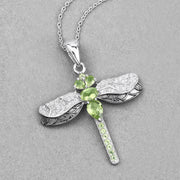 Bids.com 1.98 Carat Genuine Peridot and White Topaz .925 Sterling Silver Pendant Pendants
