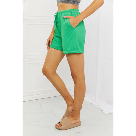 Blumin Apparel Too Good Ribbed Shorts in Green