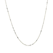 Bids.com 14k White Gold Diamond-Cut Bead Chain 1.0mm Necklaces