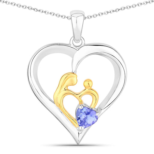 Bids.com 0.45 Carat Genuine Tanzanite .925 Sterling Silver Pendant Pendants