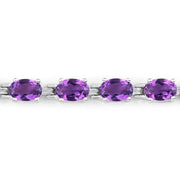 Bids.com 7.98 Carat Genuine Amethyst .925 Sterling Silver Bracelet Bracelets