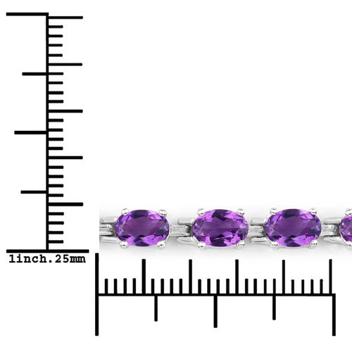 Bids.com 7.98 Carat Genuine Amethyst .925 Sterling Silver Bracelet Bracelets