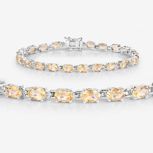 Bids.com 9.03 Carat Genuine Citrine .925 Sterling Silver Bracelet Bracelets