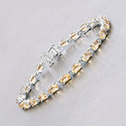 Bids.com 9.03 Carat Genuine Citrine .925 Sterling Silver Bracelet Bracelets