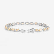Bids.com 9.03 Carat Genuine Citrine .925 Sterling Silver Bracelet Bracelets
