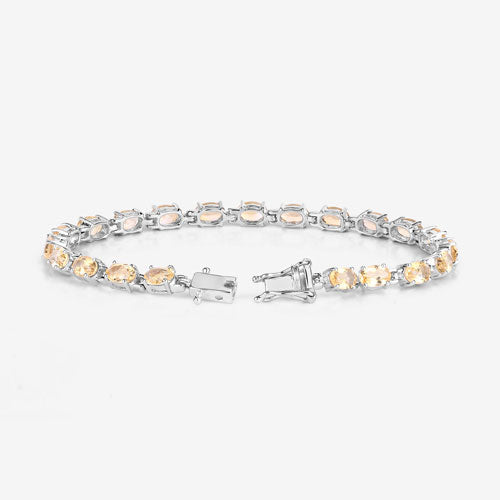 Bids.com 9.03 Carat Genuine Citrine .925 Sterling Silver Bracelet Bracelets