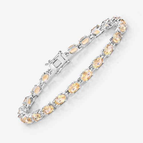 Bids.com 9.03 Carat Genuine Citrine .925 Sterling Silver Bracelet Bracelets